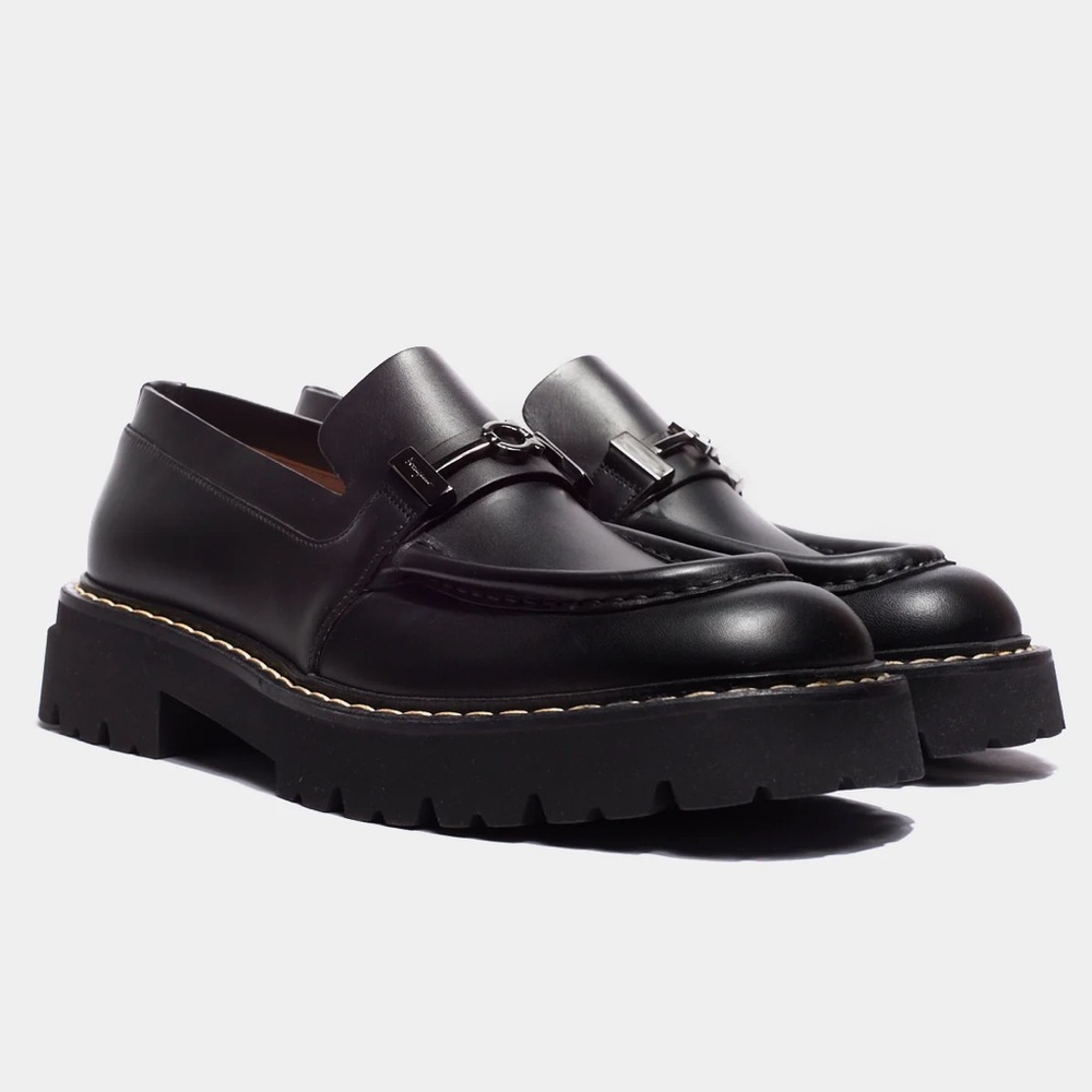 Ferragamo (Ignazio) Black Leather Loafers
